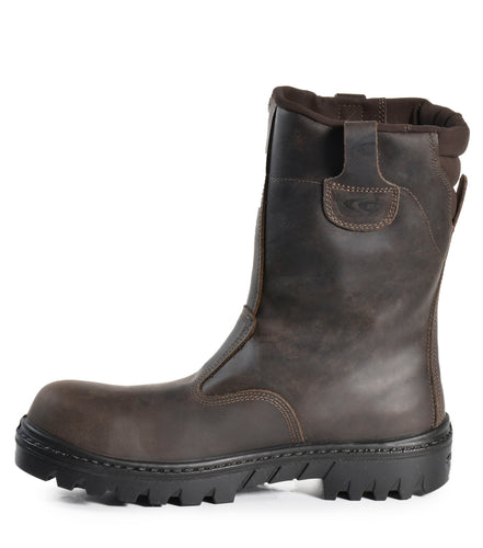Roughneck, Brown | Metal Free 9'' Nubuck Leather Work Boots
